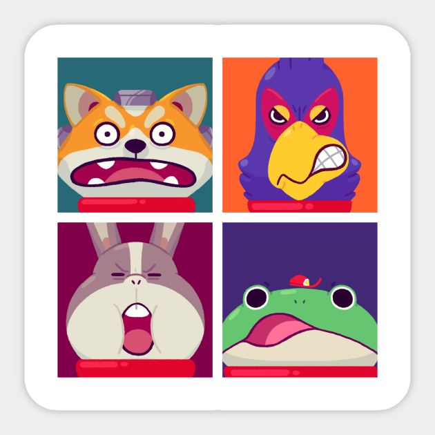 Star Fox Sticker by paperbeatsscissors